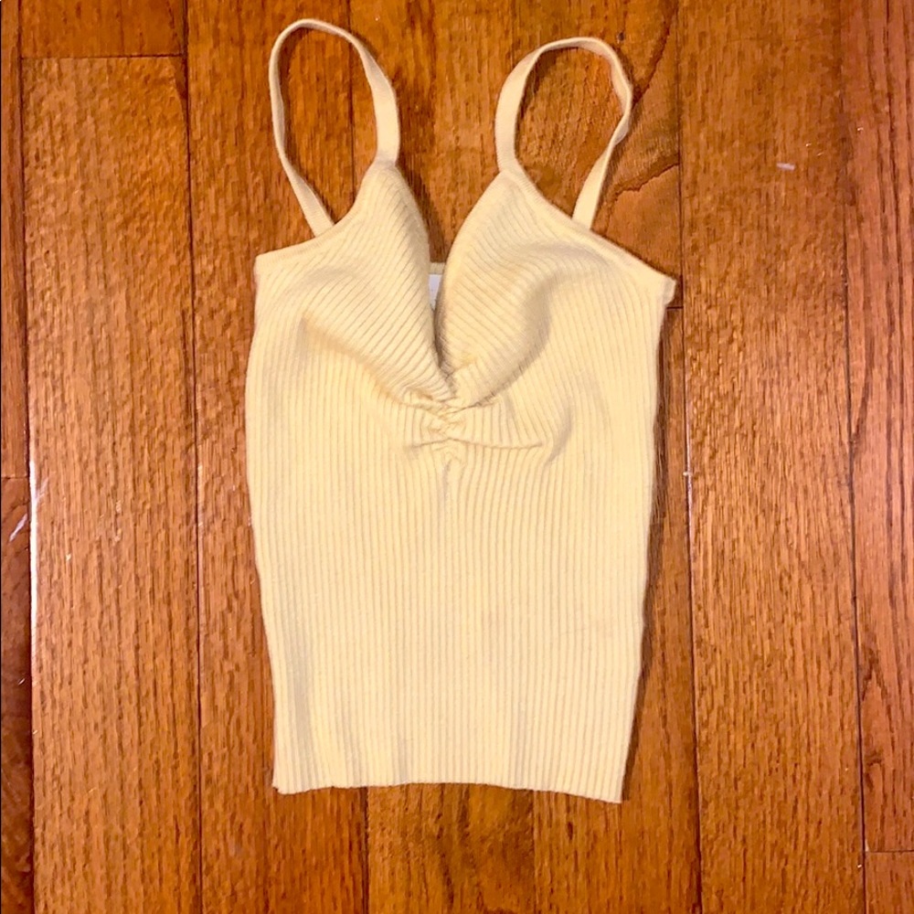 LA Hearts yellow stretchy cute tank